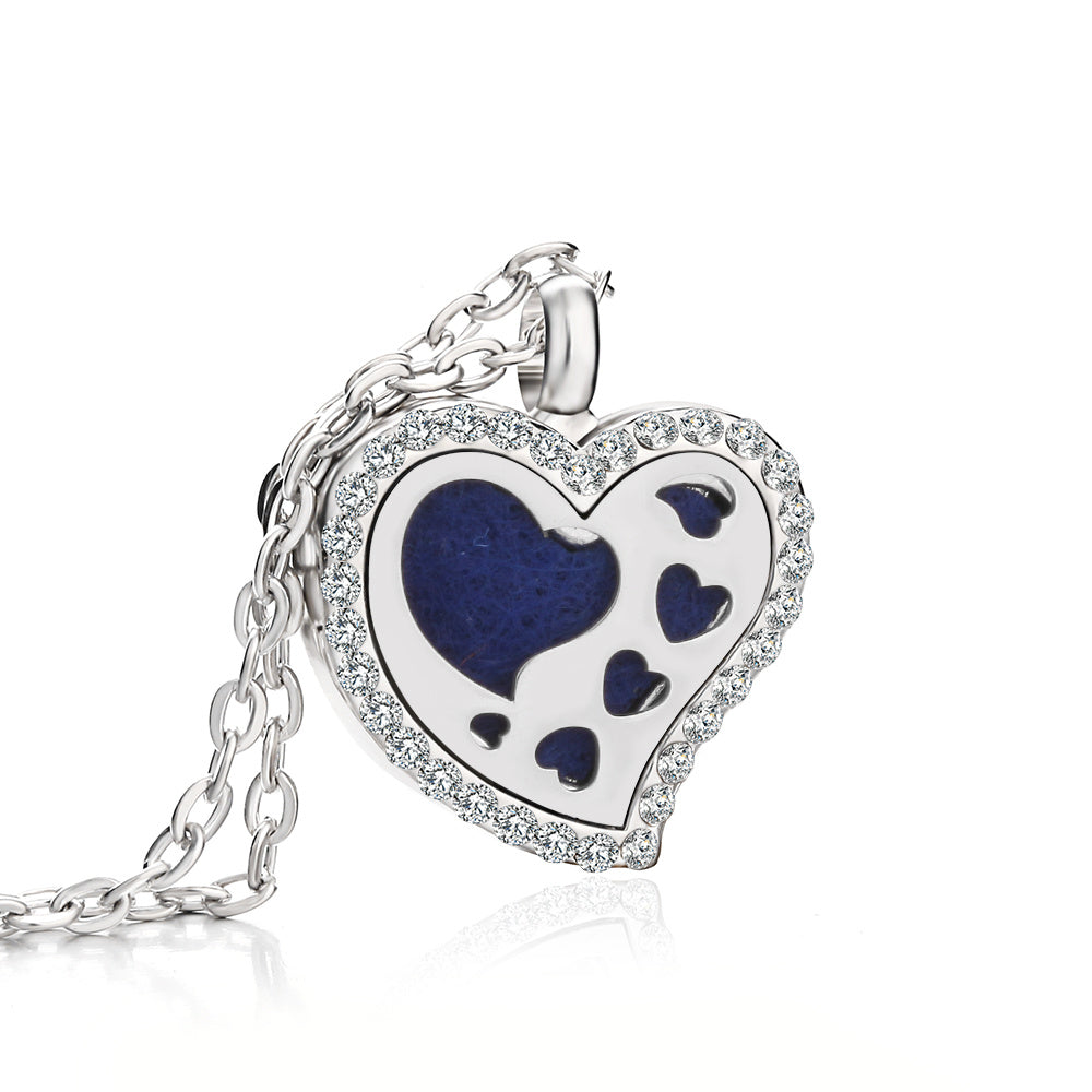 Jewelry Heart Fragrance Essential Oil Diffuser Necklace