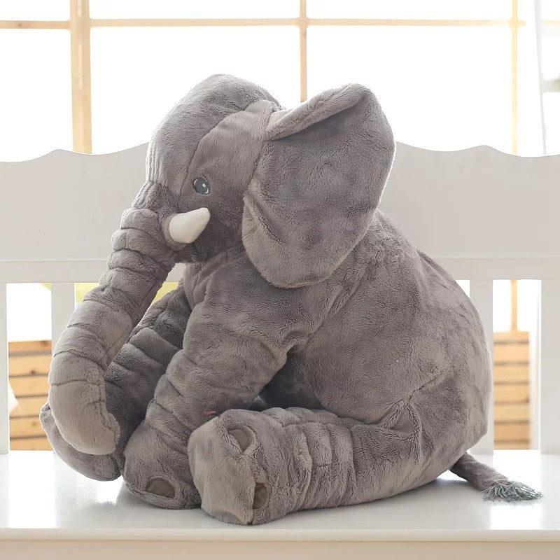 Peluche Éléphant Doudou Bébé - Oreiller Confort et Sommeil