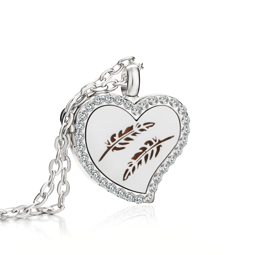 Jewelry Heart Fragrance Essential Oil Diffuser Necklace