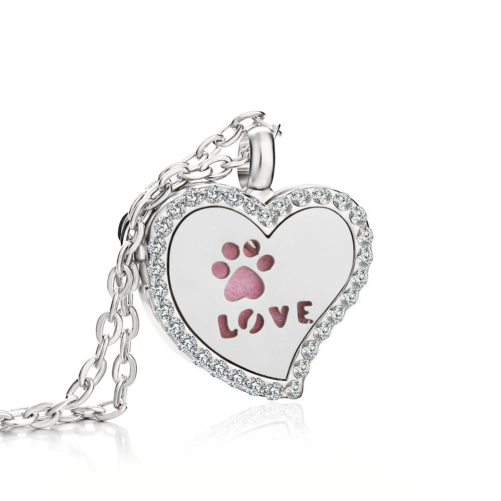 Jewelry Heart Fragrance Essential Oil Diffuser Necklace