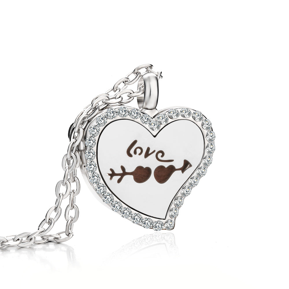 Jewelry Heart Fragrance Essential Oil Diffuser Necklace