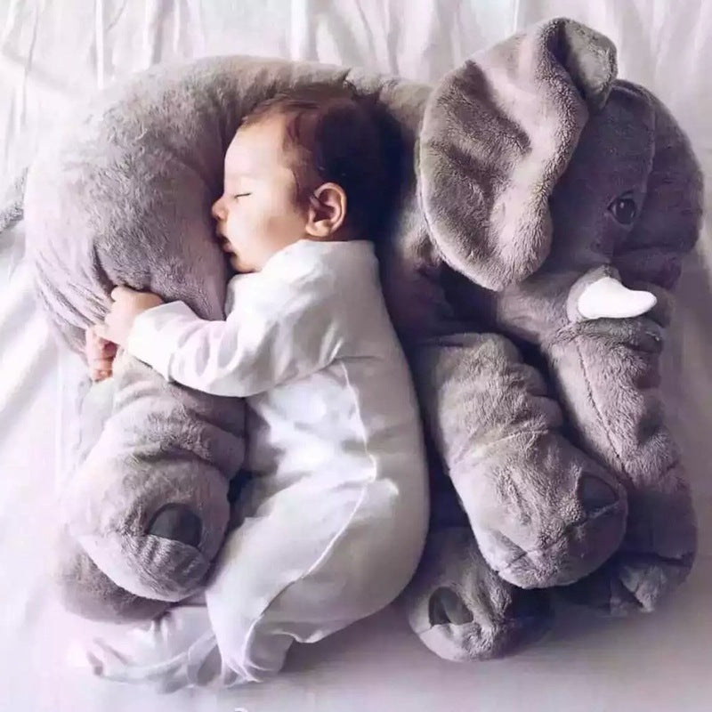Peluche Éléphant Doudou Bébé - Oreiller Confort et Sommeil